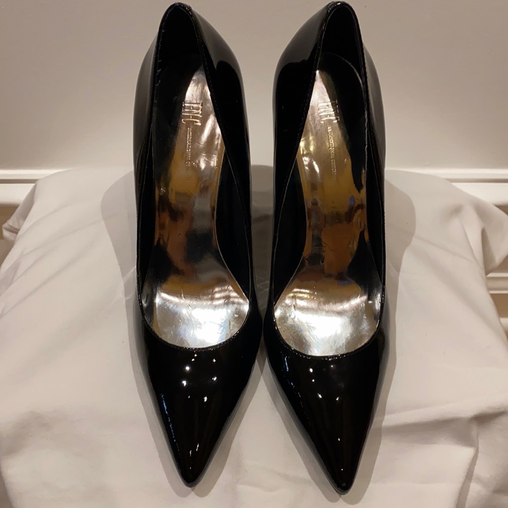 INC Black patent leather pumps size 9M